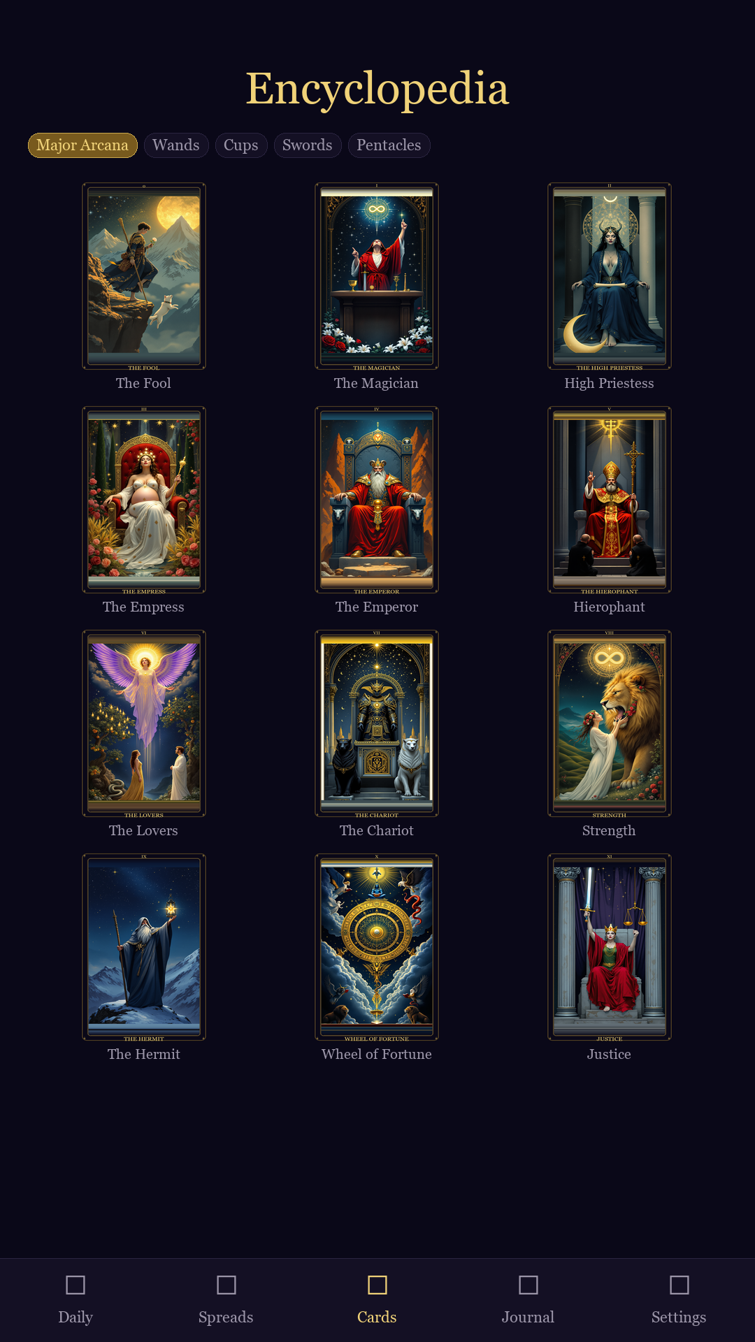 78-card tarot encyclopedia